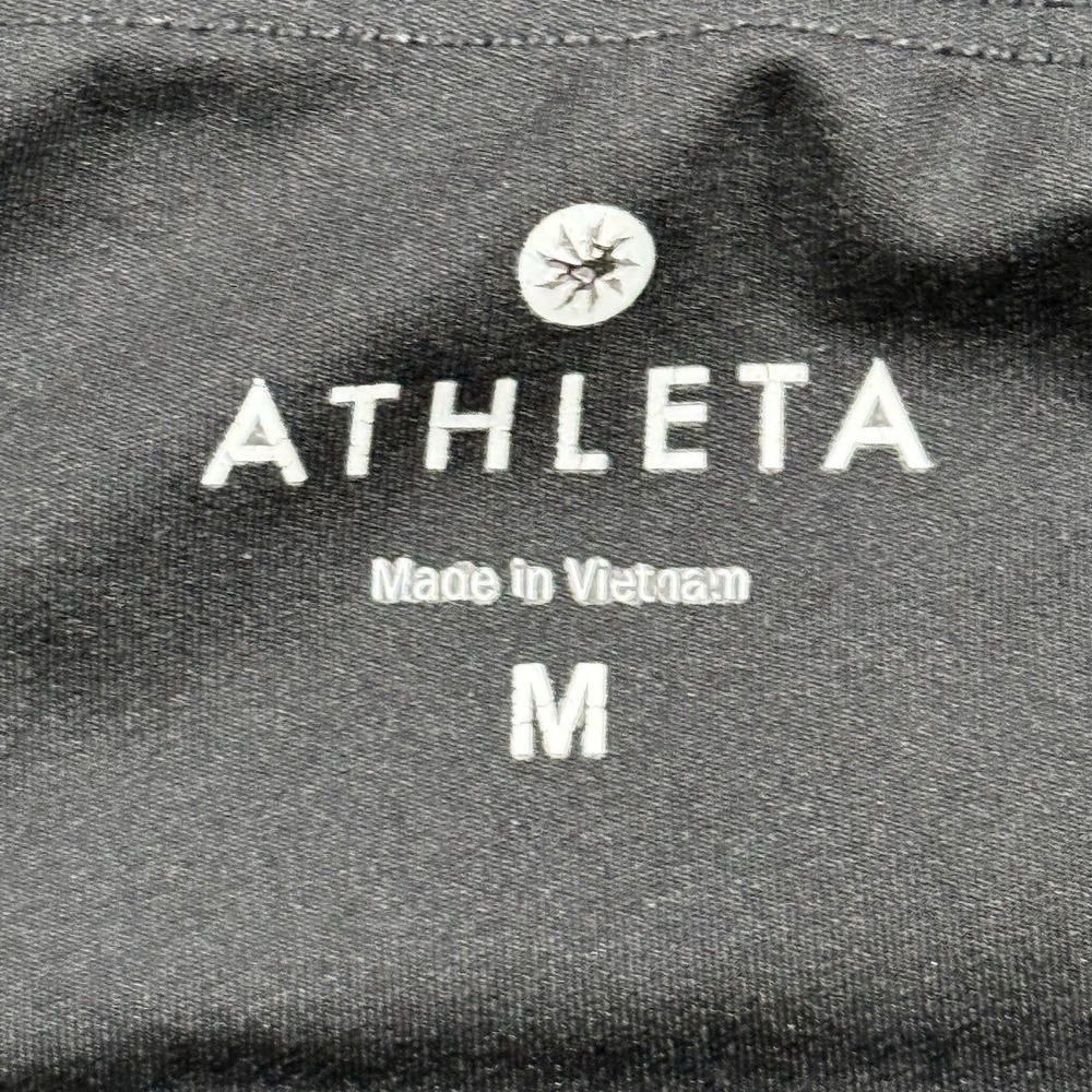 Athleta Tights Womens M Black Colorblock Sonar‎ 7/8 Athletic Tight Active 457400 - Picture 3 of 16